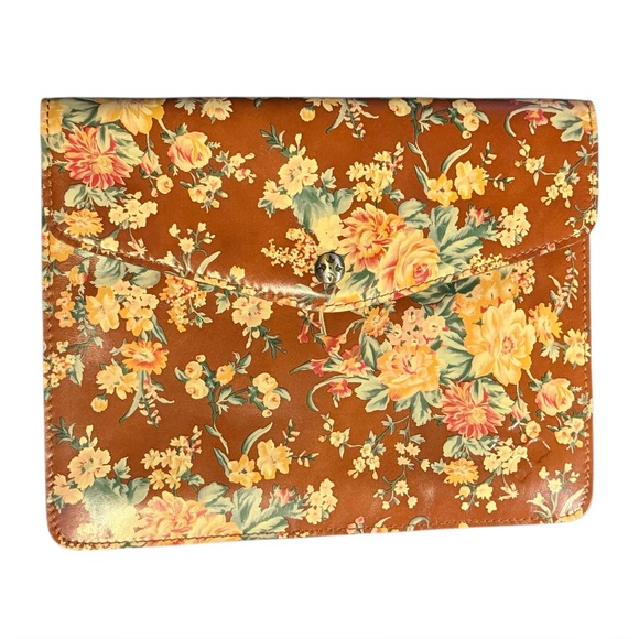 Patricia Nash Midi Leather iPad Case/Clutch in Garden Print